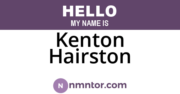 Kenton Hairston