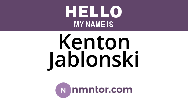 Kenton Jablonski