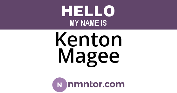 Kenton Magee