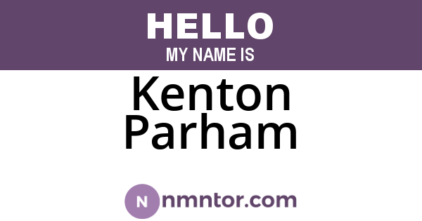 Kenton Parham