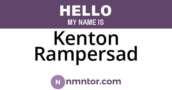 Kenton Rampersad