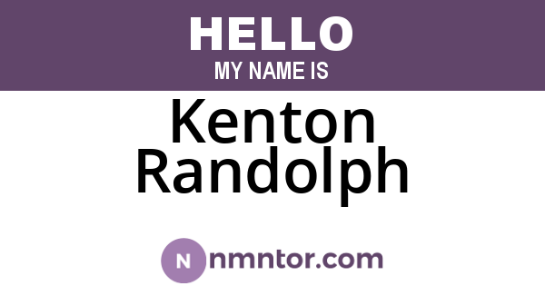Kenton Randolph