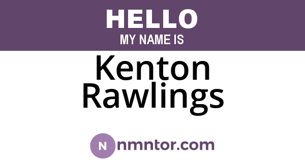 Kenton Rawlings