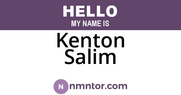 Kenton Salim