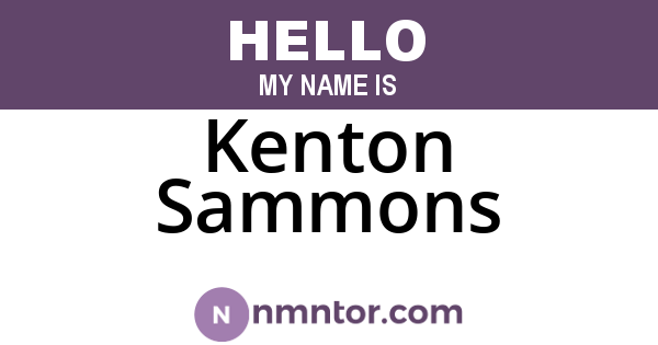 Kenton Sammons
