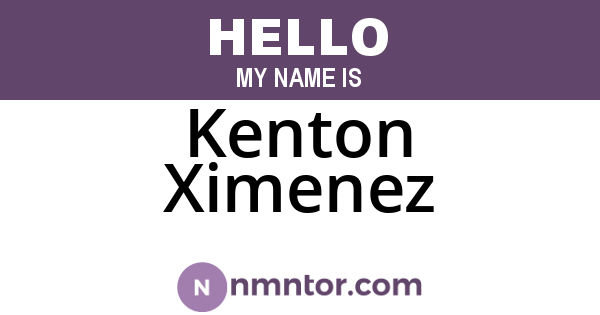 Kenton Ximenez