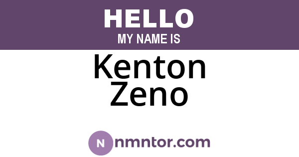 Kenton Zeno