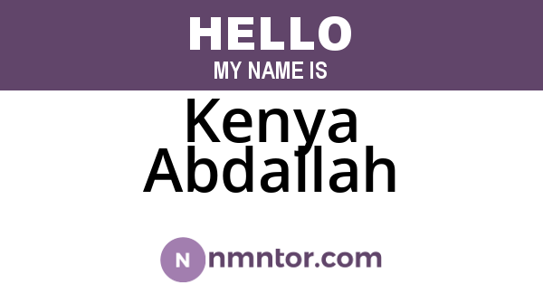 Kenya Abdallah
