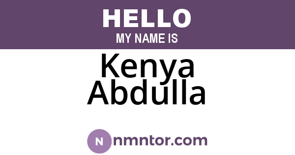 Kenya Abdulla