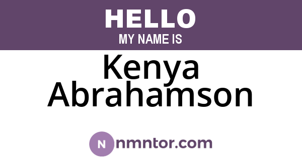 Kenya Abrahamson