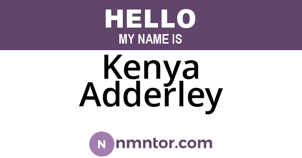 Kenya Adderley