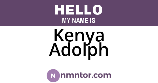 Kenya Adolph