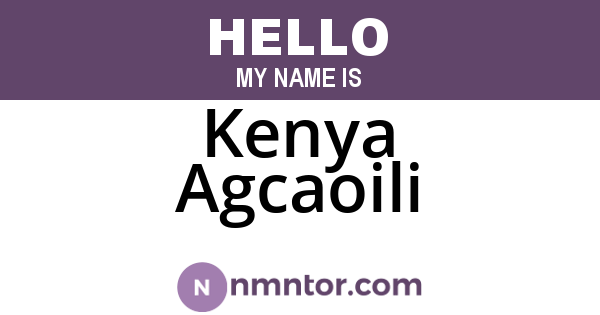 Kenya Agcaoili