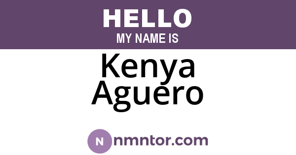 Kenya Aguero