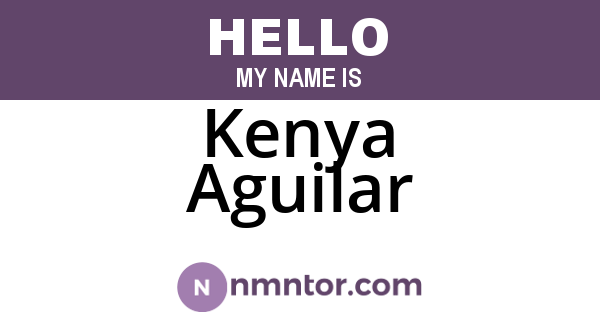 Kenya Aguilar