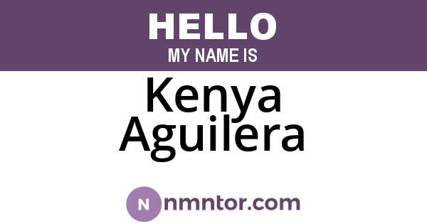Kenya Aguilera