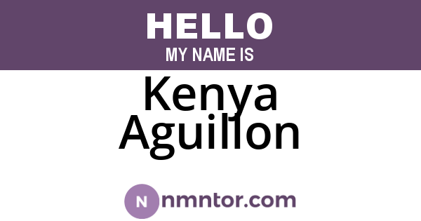 Kenya Aguillon