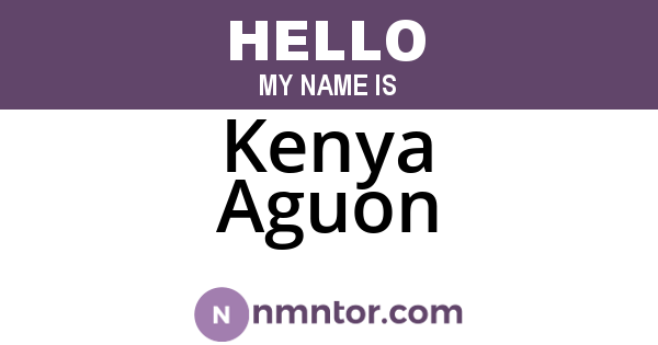 Kenya Aguon