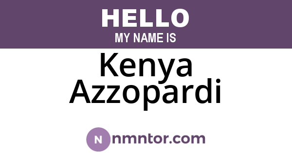 Kenya Azzopardi