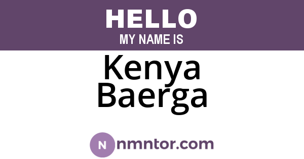 Kenya Baerga