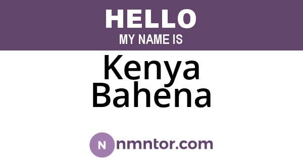 Kenya Bahena