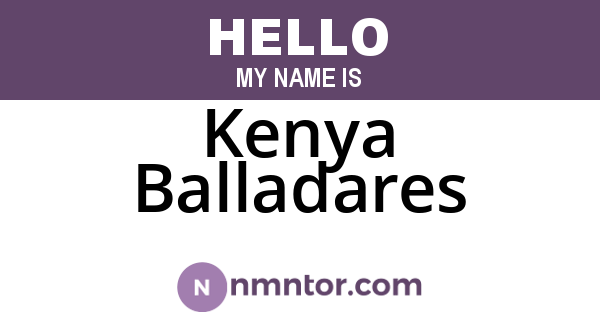 Kenya Balladares