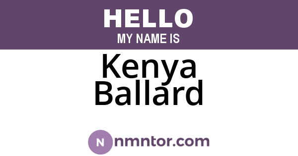 Kenya Ballard