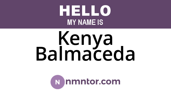 Kenya Balmaceda