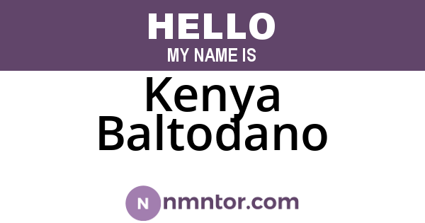 Kenya Baltodano