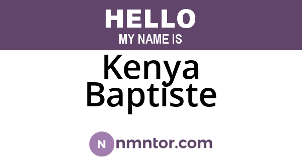 Kenya Baptiste