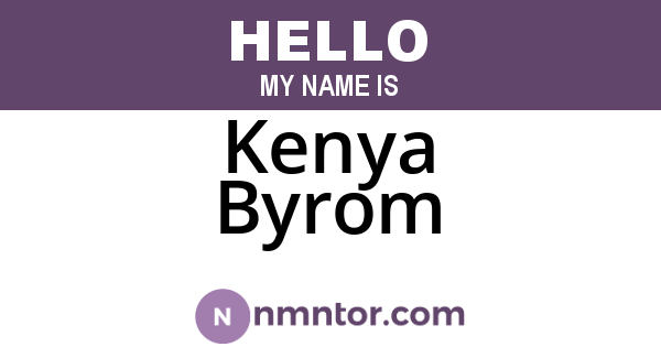 Kenya Byrom