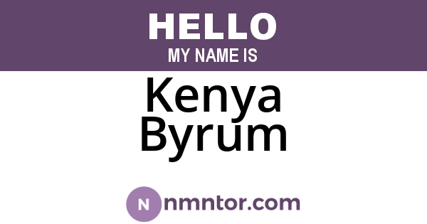 Kenya Byrum