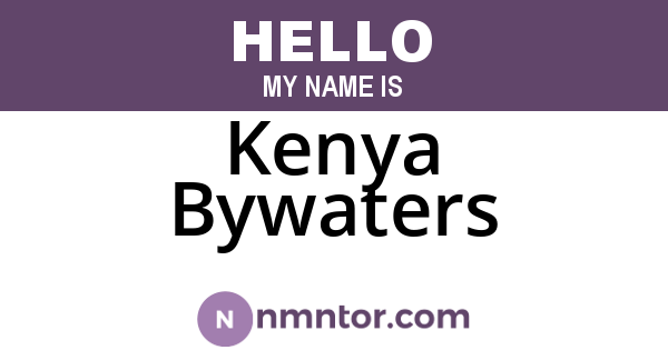 Kenya Bywaters