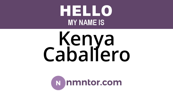 Kenya Caballero