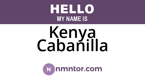 Kenya Cabanilla