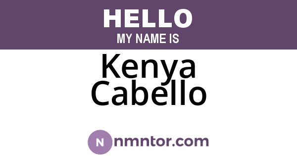 Kenya Cabello
