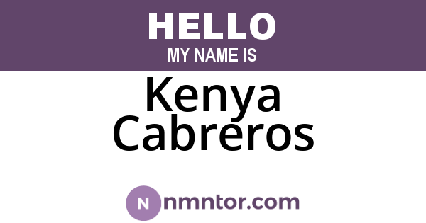 Kenya Cabreros