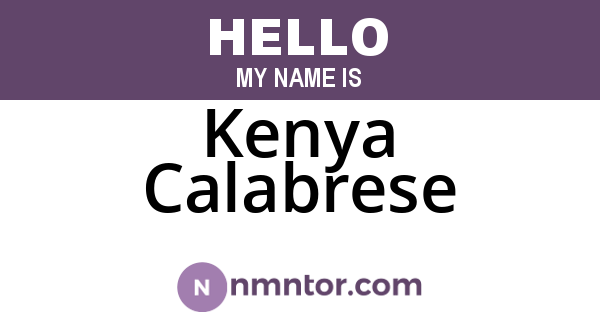 Kenya Calabrese