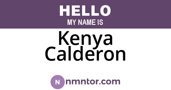 Kenya Calderon