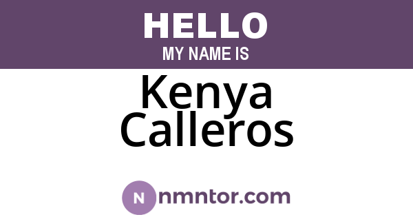Kenya Calleros