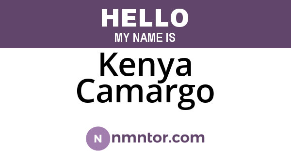 Kenya Camargo