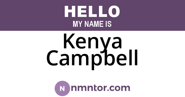 Kenya Campbell