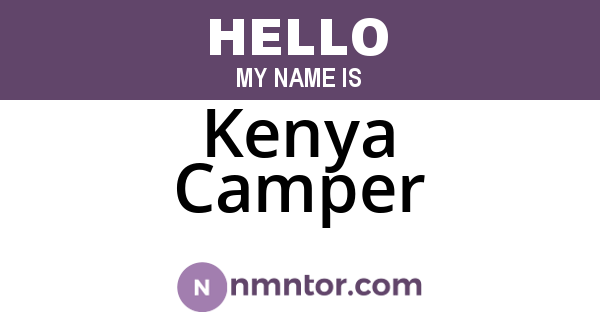 Kenya Camper