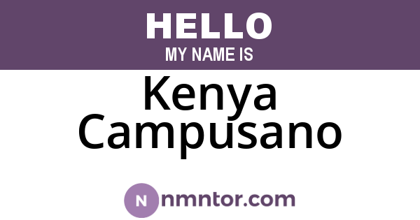 Kenya Campusano