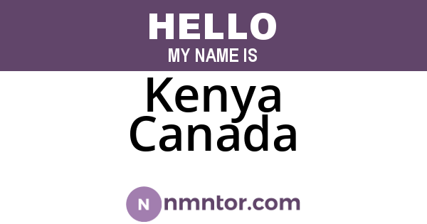 Kenya Canada