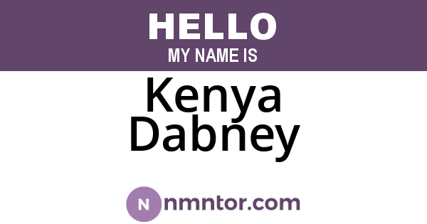 Kenya Dabney