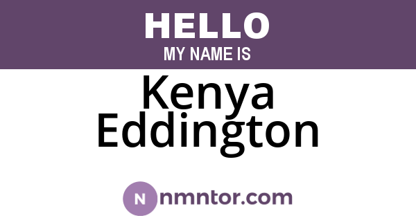 Kenya Eddington
