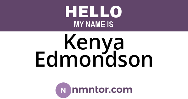 Kenya Edmondson