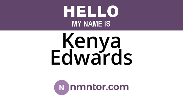 Kenya Edwards