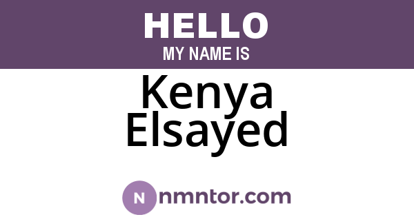 Kenya Elsayed